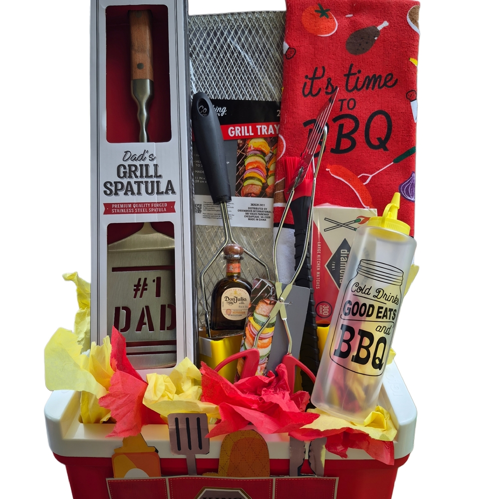BBQ Gift Set with Red and Yellow Accents